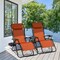 Adjustable Folding Recliner Chair with Cup Holder Tray and Sturdy Aluminum Frame for Indoor or Outdoor Use